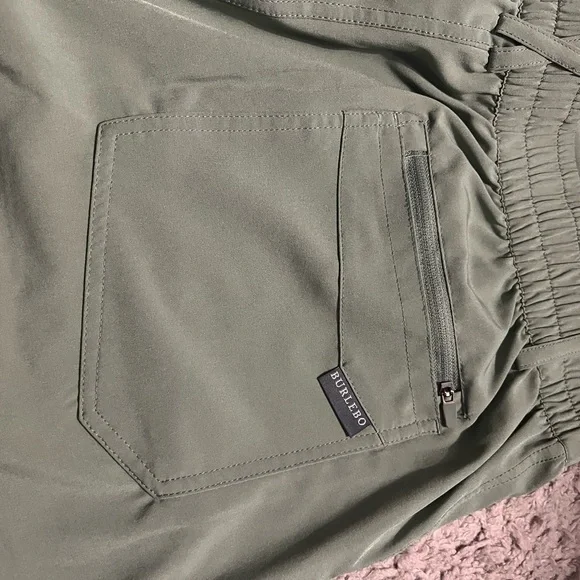 BURLEBO Olive green shorts - Picture 5 of 5